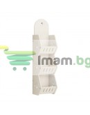 Стенен рафт за баня 3 реда органайзер за баня и кухня